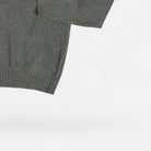 Vintage Gray quarter-zip sweater Knit Jumper ( L )