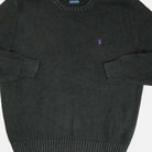 Vintage Polo Ralph Lauren Black Sweater Knit Jumper ( M )