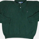 Vintage Polo Ralph Lauren Green Sweater Knit Jumper Womens ( M )