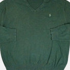 Vintage Polo By Ralph Lauren Green Knit Jumper ( XL )