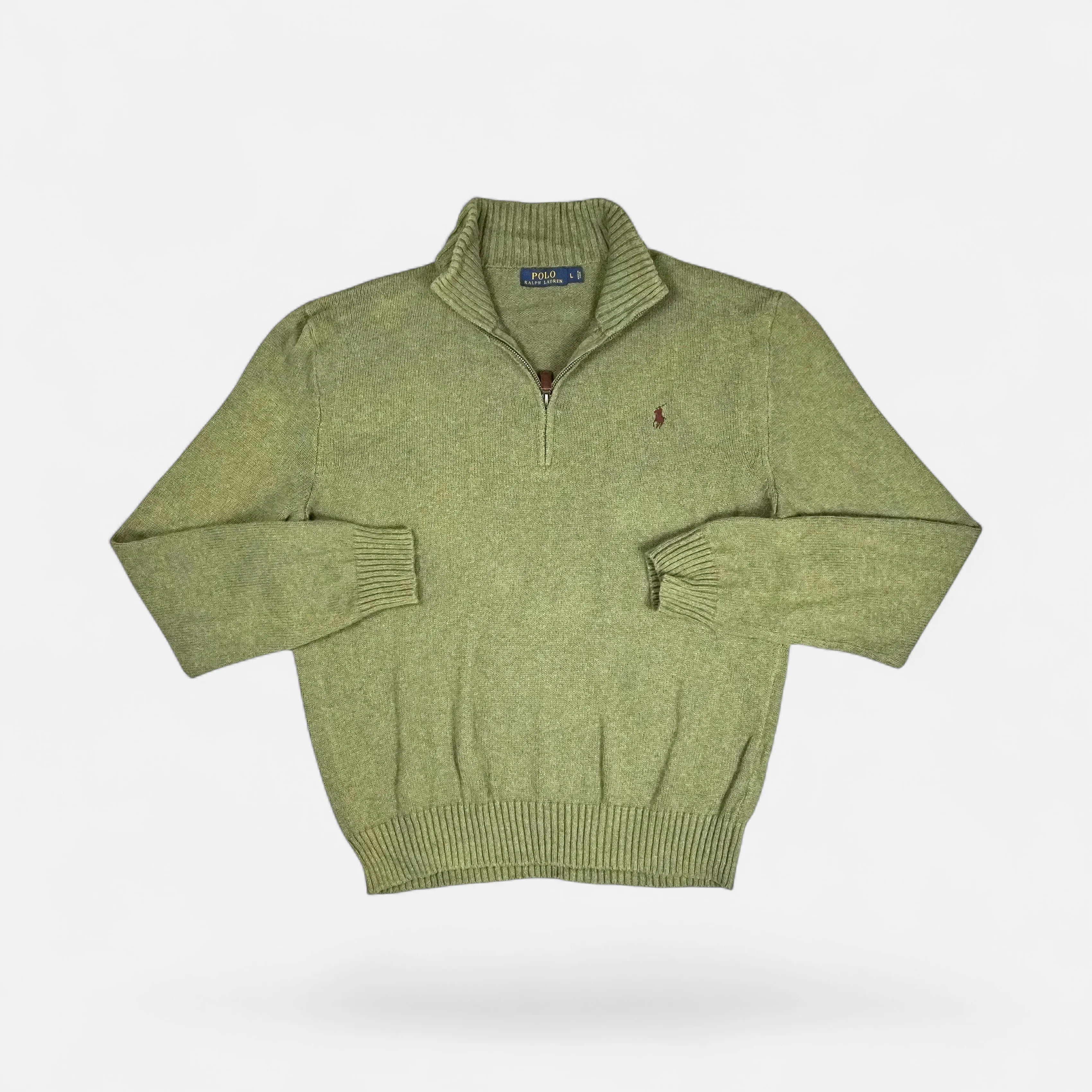Vintage Polo Ralph Lauren Green Knit Jumper ( L )