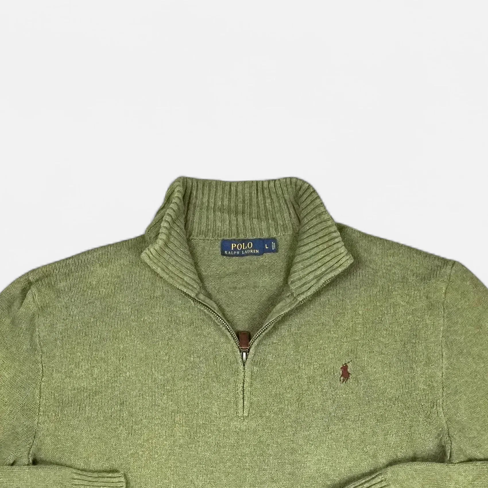 Vintage Polo Ralph Lauren Green Knit Jumper ( L )