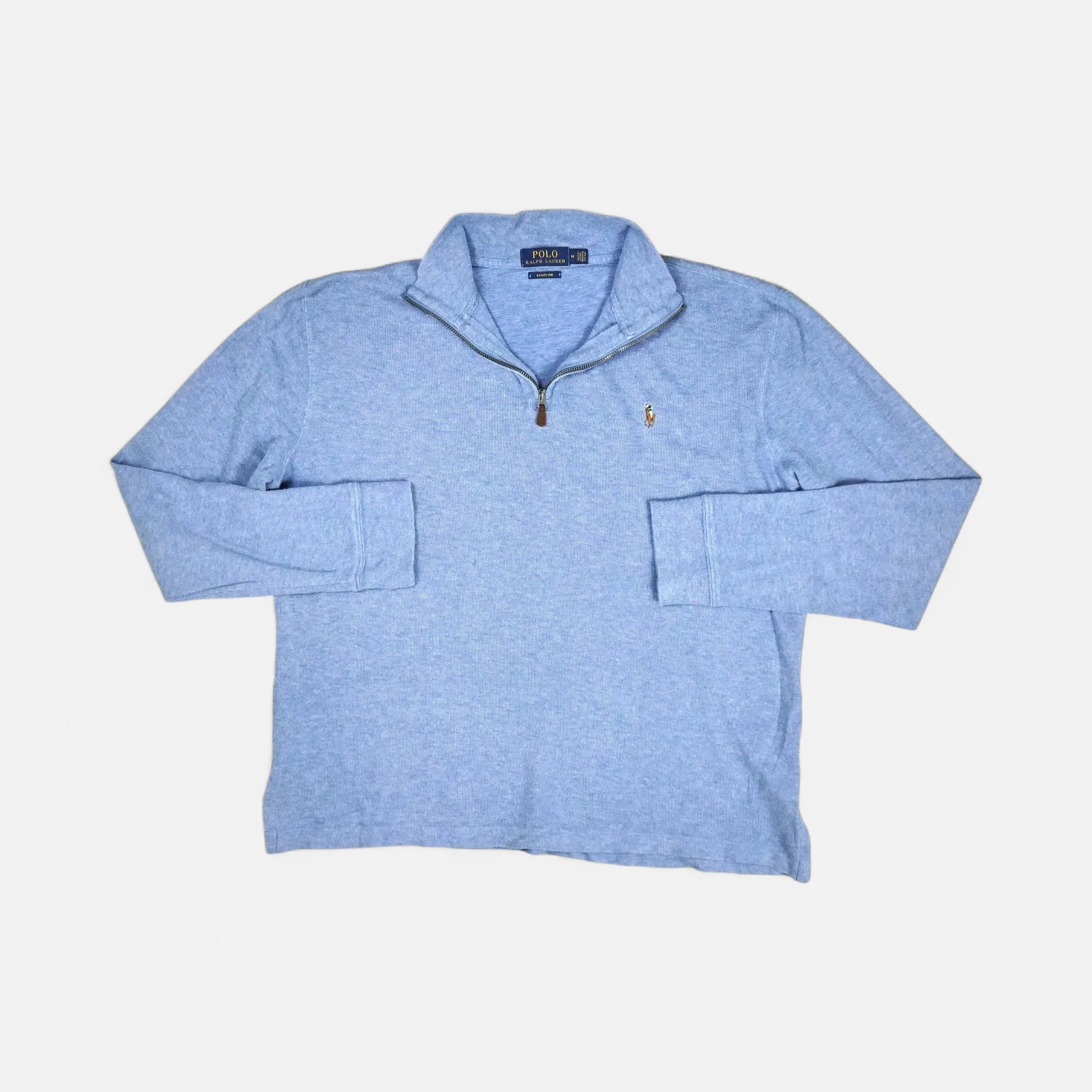 Vintage Polo By Ralph Lauren Blue Knit Jumper ( L )