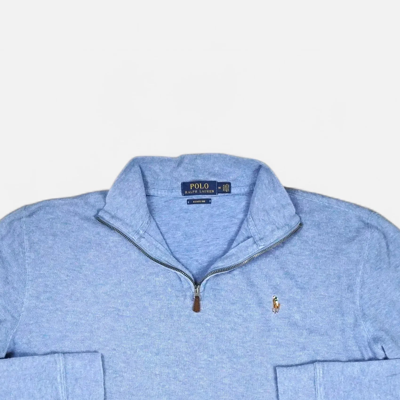 Vintage Polo By Ralph Lauren Blue Knit Jumper ( L )