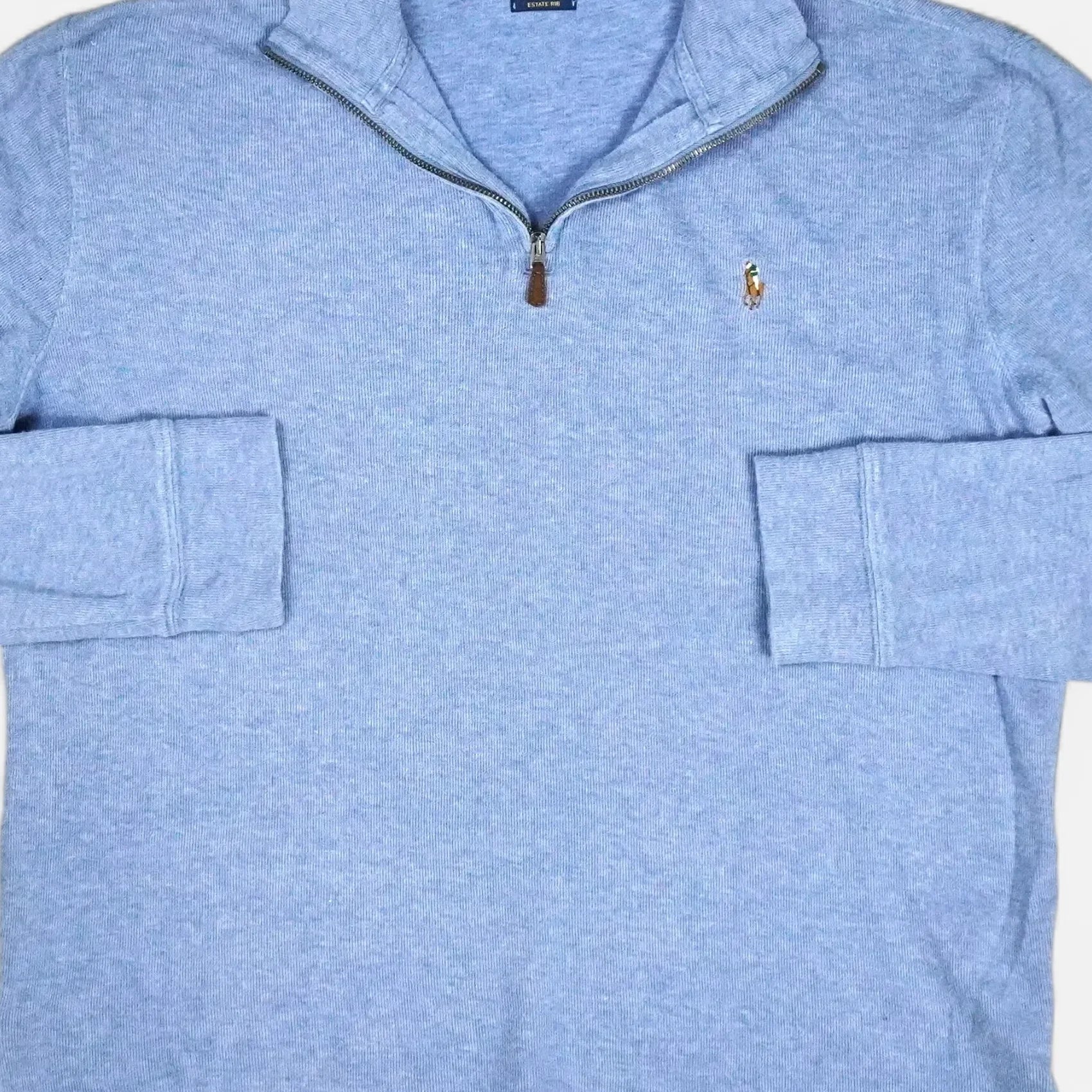 Vintage Polo By Ralph Lauren Blue Knit Jumper ( L )