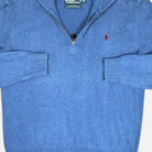 Vintage Polo Ralph Lauren Blue Knit Jumper ( M )