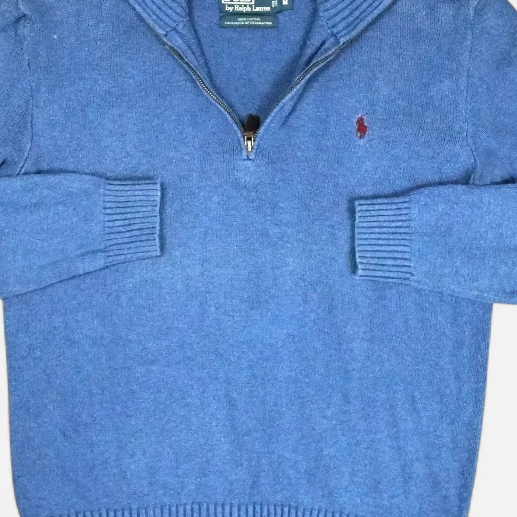 Vintage Polo Ralph Lauren Blue Knit Jumper ( M )