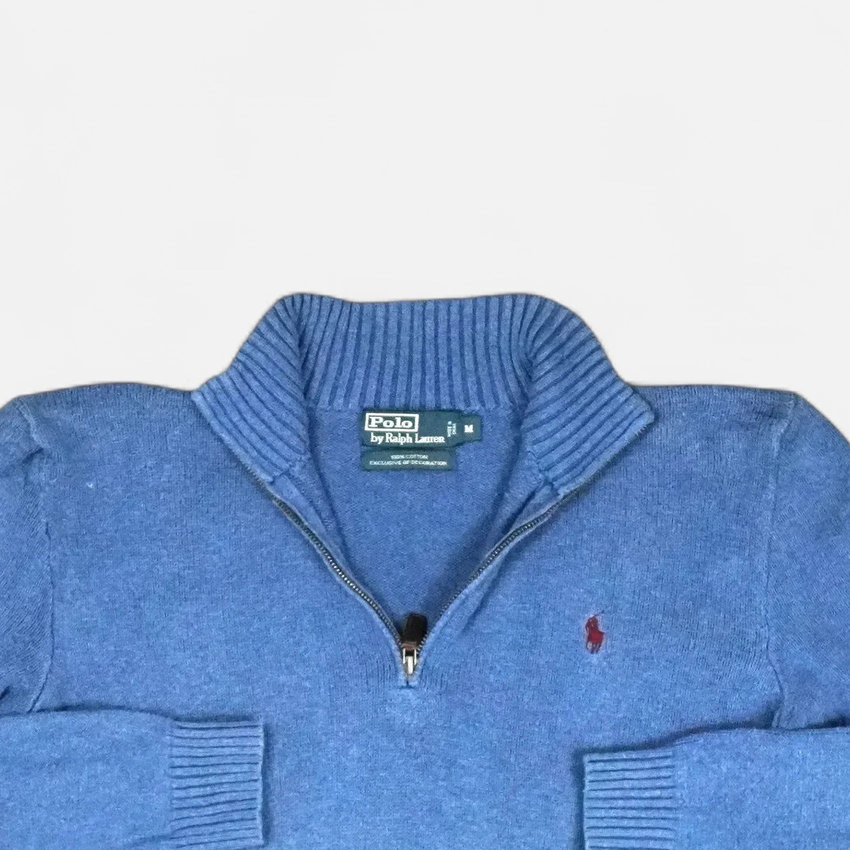 Vintage Polo Ralph Lauren Blue Knit Jumper ( M )