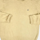 Vintage Polo Ralph Lauren Beige Knit Jumper ( XL )