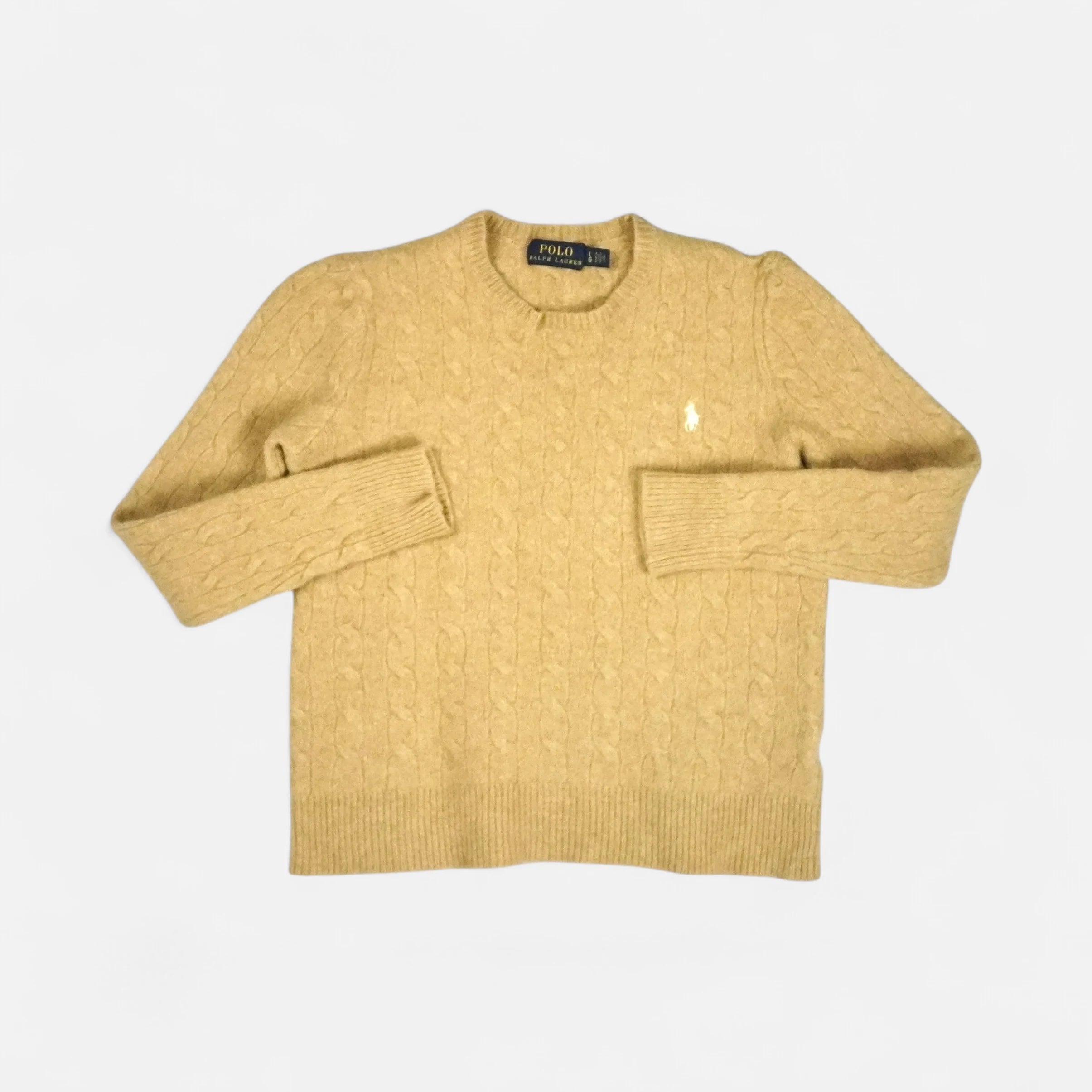 Vintage Polo Ralph Lauren Beige Knit Jumper ( 3XS )
