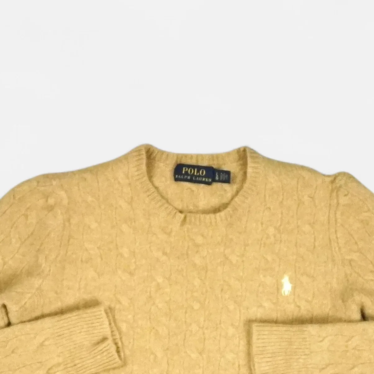 Vintage Polo Ralph Lauren Beige Knit Jumper ( 3XS )