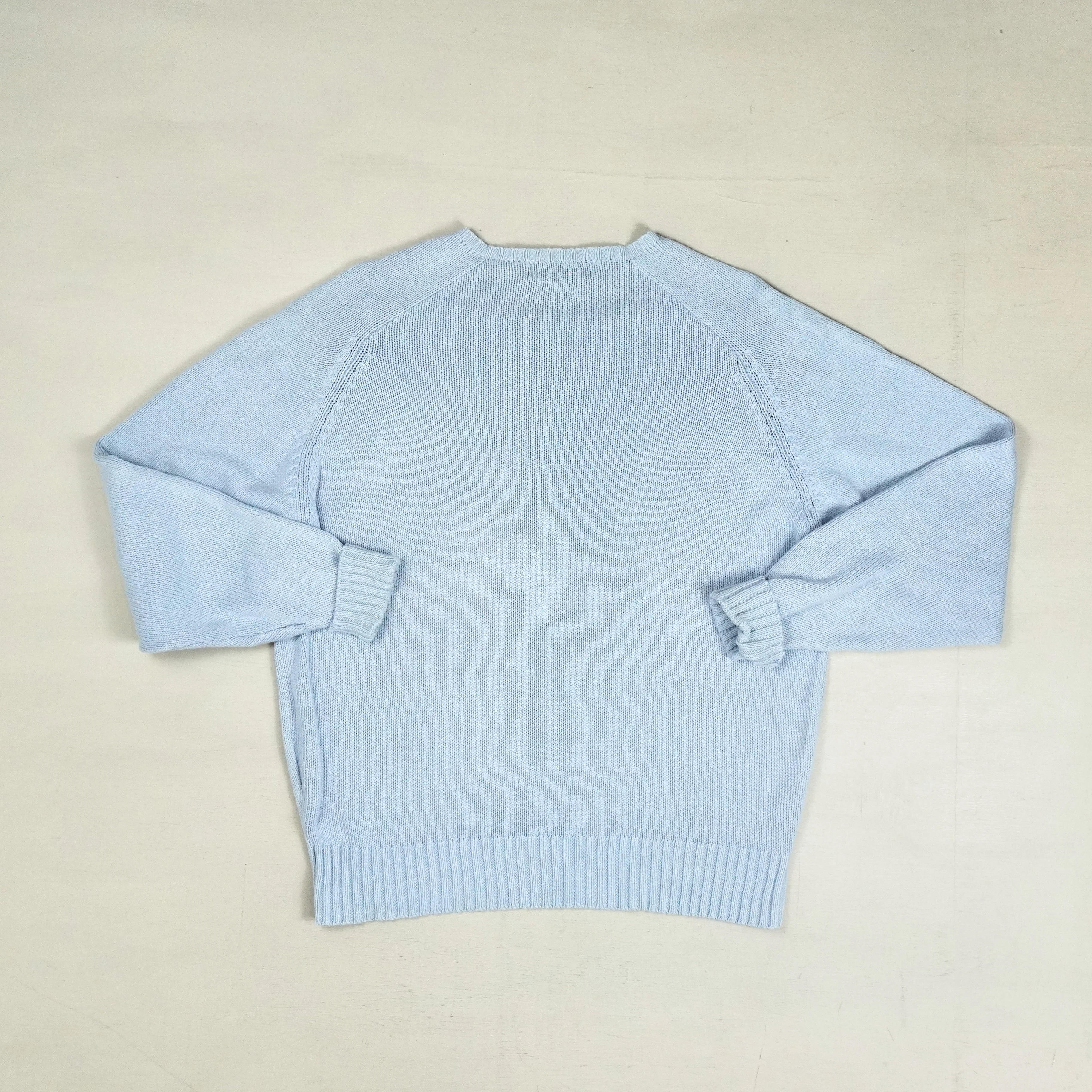 Vintage Polo Ralph Lauren Blue Knit Jumper ( XL )