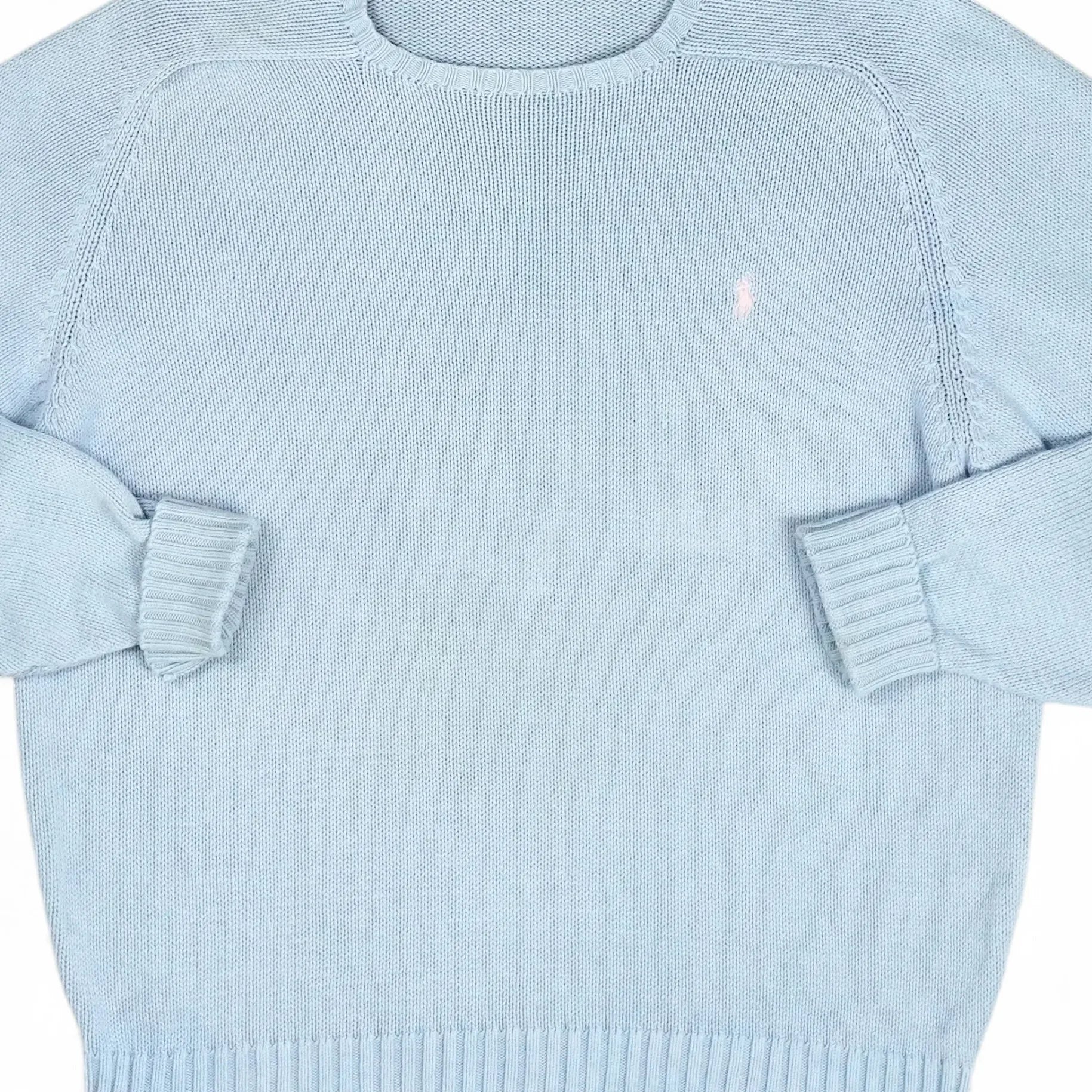 Vintage Polo Ralph Lauren Blue Knit Jumper ( XL )