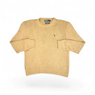 Vintage Polo Ralph Lauren Beige Knit Jumper ( L )