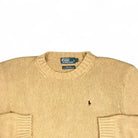 Vintage Polo Ralph Lauren Beige Knit Jumper ( L )