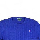 Vintage Polo Ralph Lauren Blue Knit Jumper ( XL )