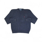 Vintage Polo Ralph Lauren Navy Knit Jumper ( L )