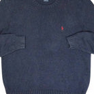 Vintage Polo Ralph Lauren Navy Knit Jumper ( L )