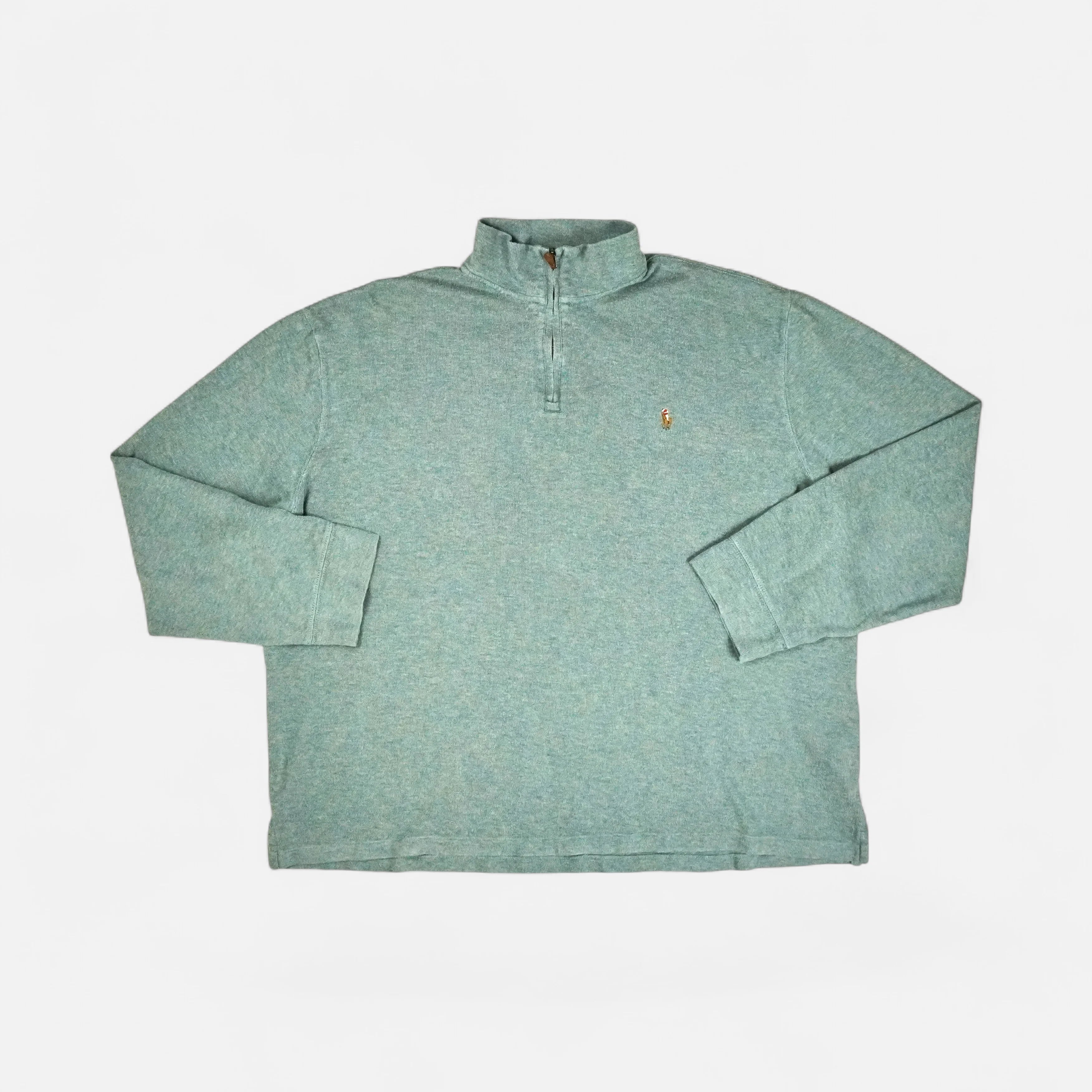 Vintage Polo Ralph Lauren Blue Knit Jumper ( XL )