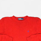 Vintage Polo Ralph Lauren Red Knit Jumper ( S )