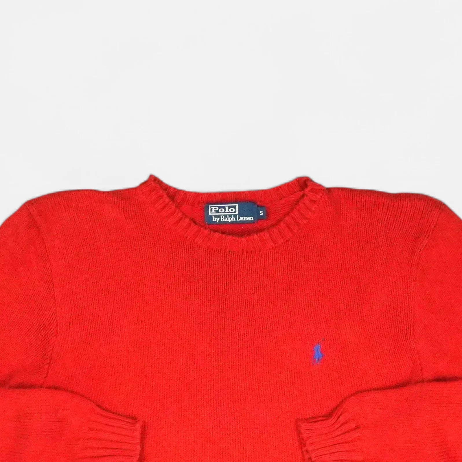 Vintage Polo Ralph Lauren Red Knit Jumper ( S )