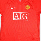 Manchester United Sticka 2008-2009 Nike Home Jersey (L)