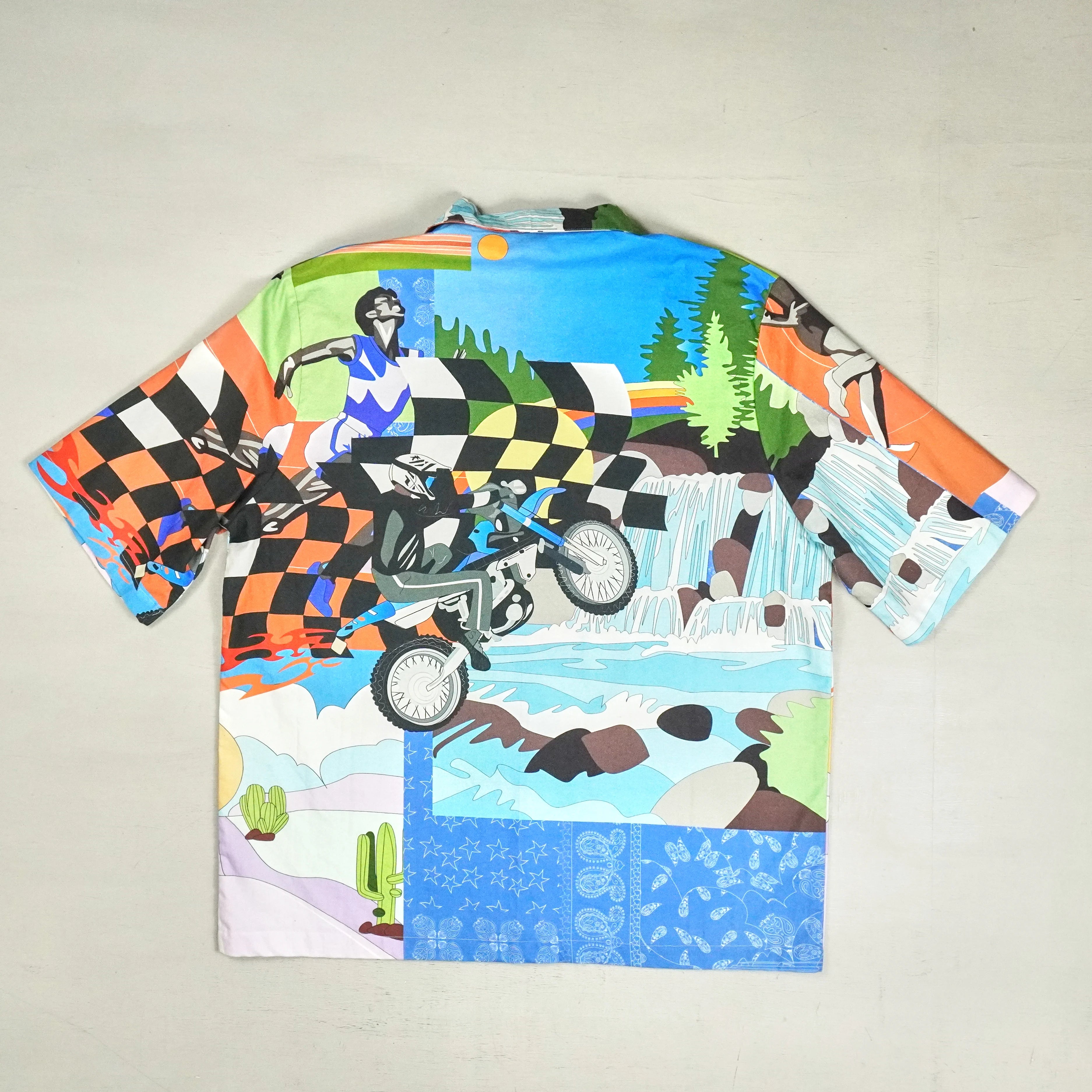Vintage House Of Sunny Blue button-up shirt (L)