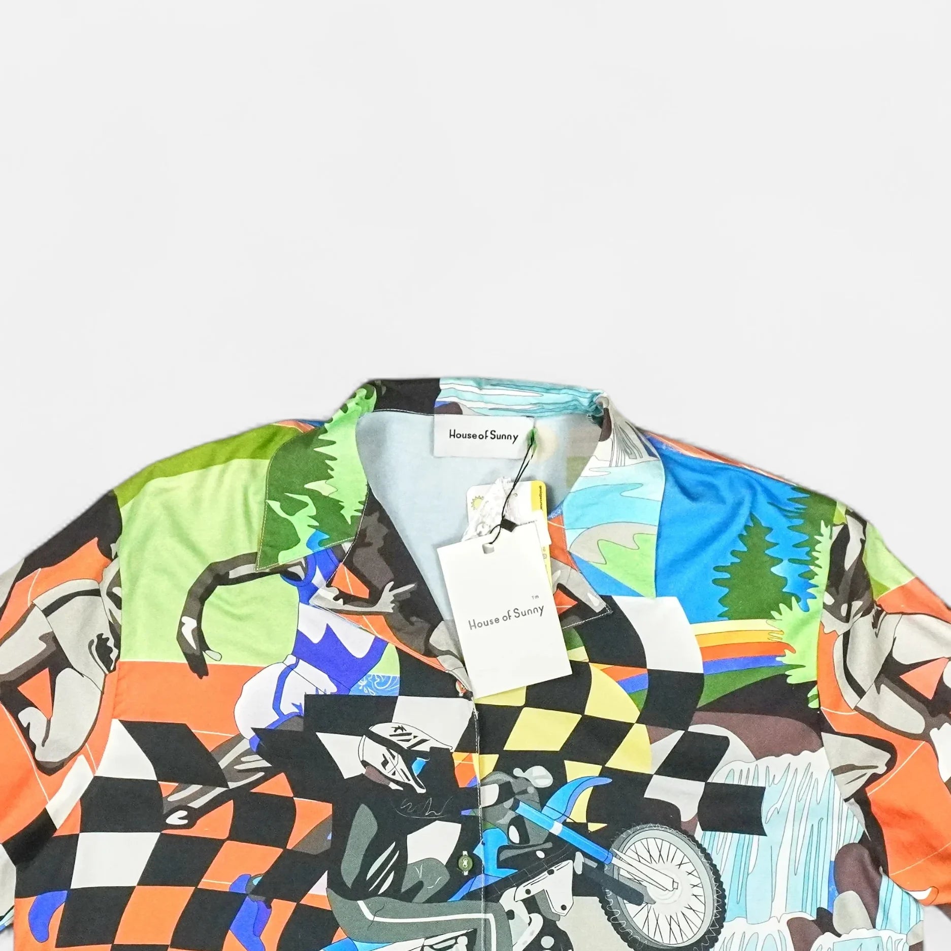 Vintage House Of Sunny Blue button-up shirt (L)