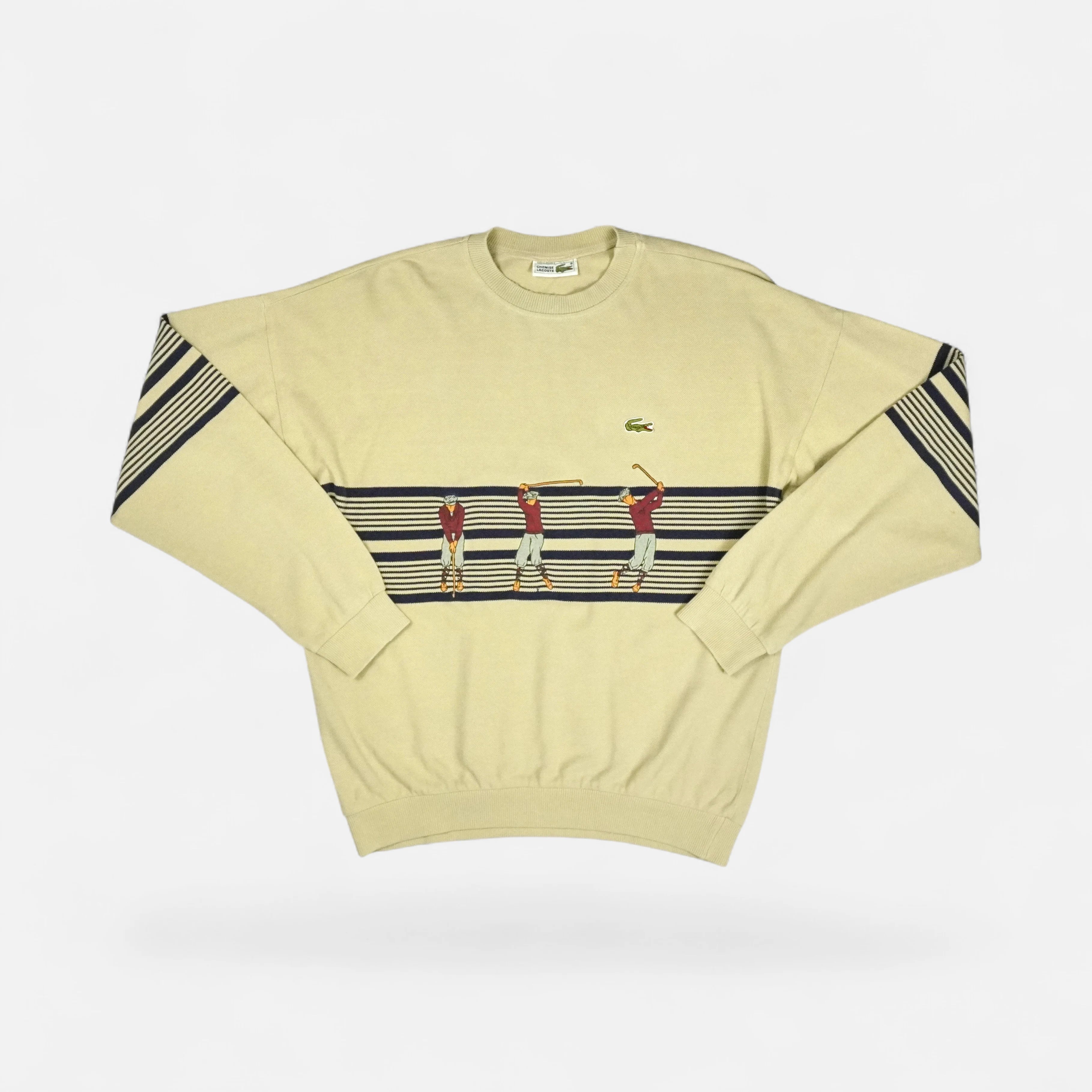 Vintage Lacoste Beige Sweatshirt (XL)