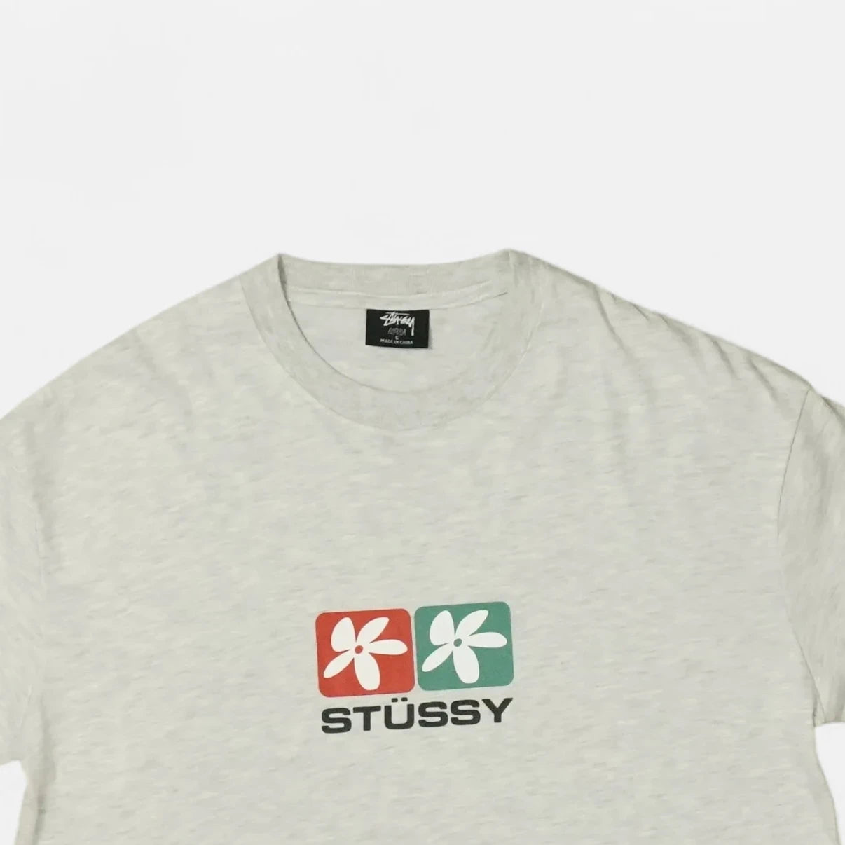 Stüssy Grey Flower T-shirt