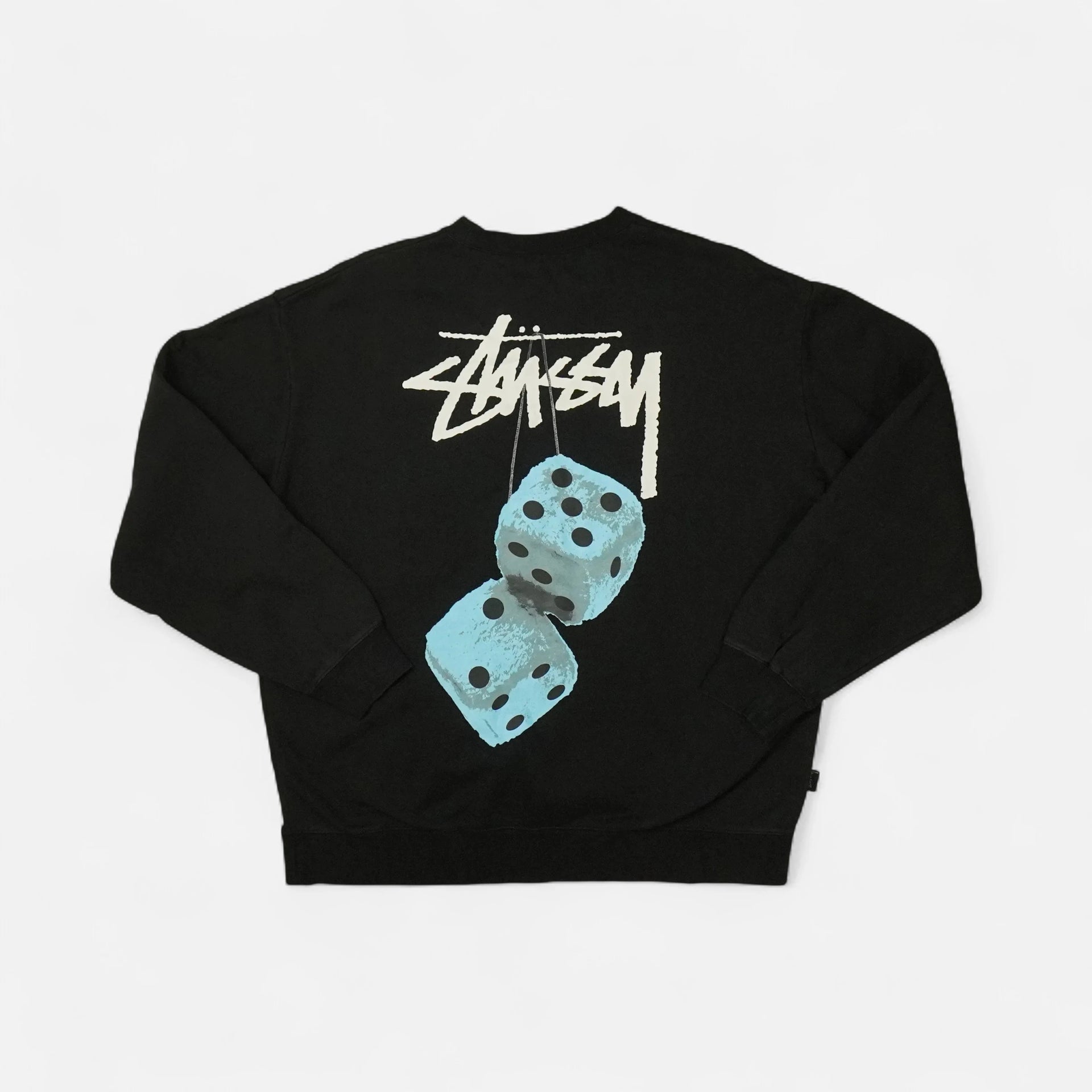 Stüssy Black Blue Dice Crewneck Sweatshirt – SourcedBySab