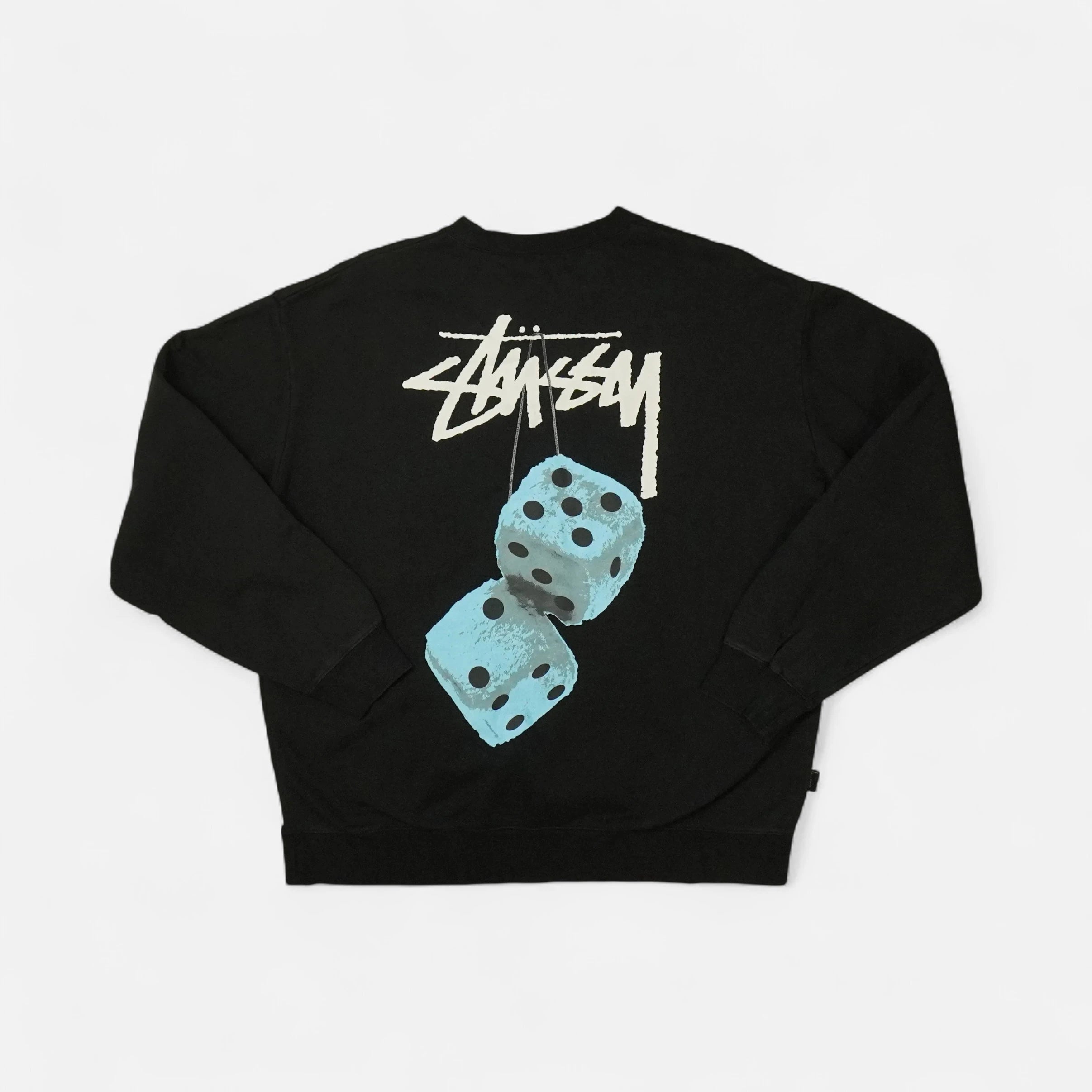Stüssy Black Blue Dice Crewneck Sweatshirt