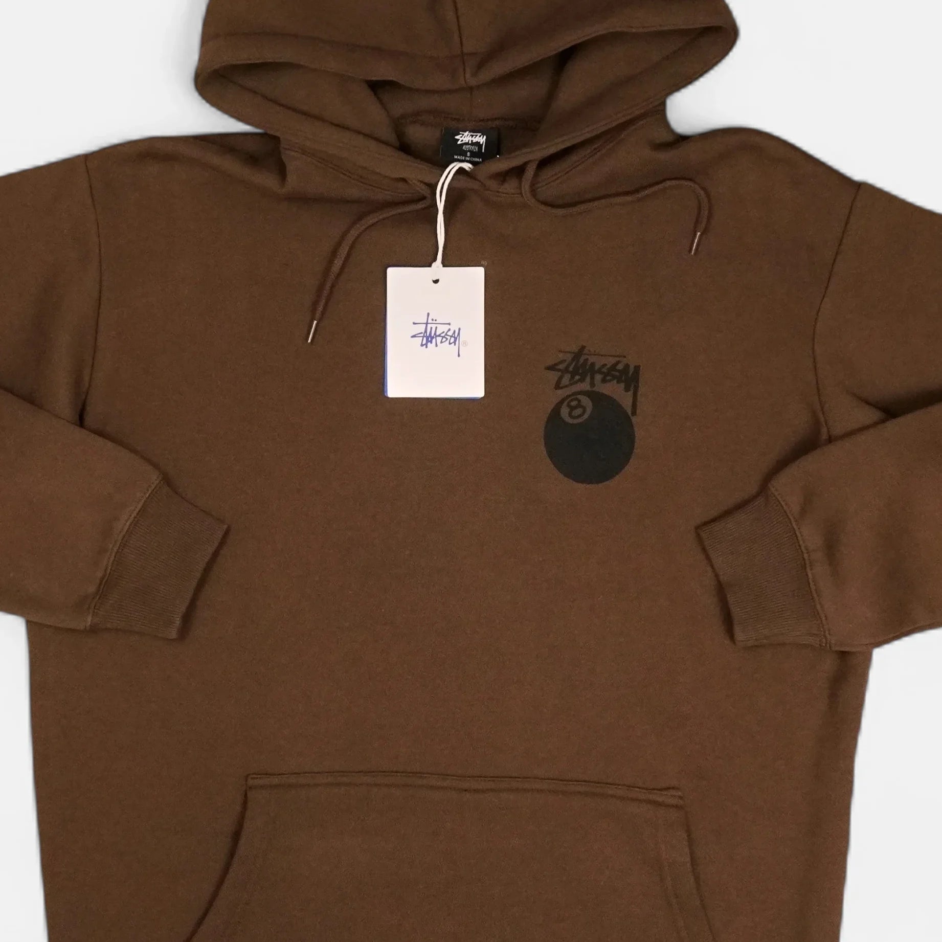Stussy Brown 8 Ball Graphic Hoodie