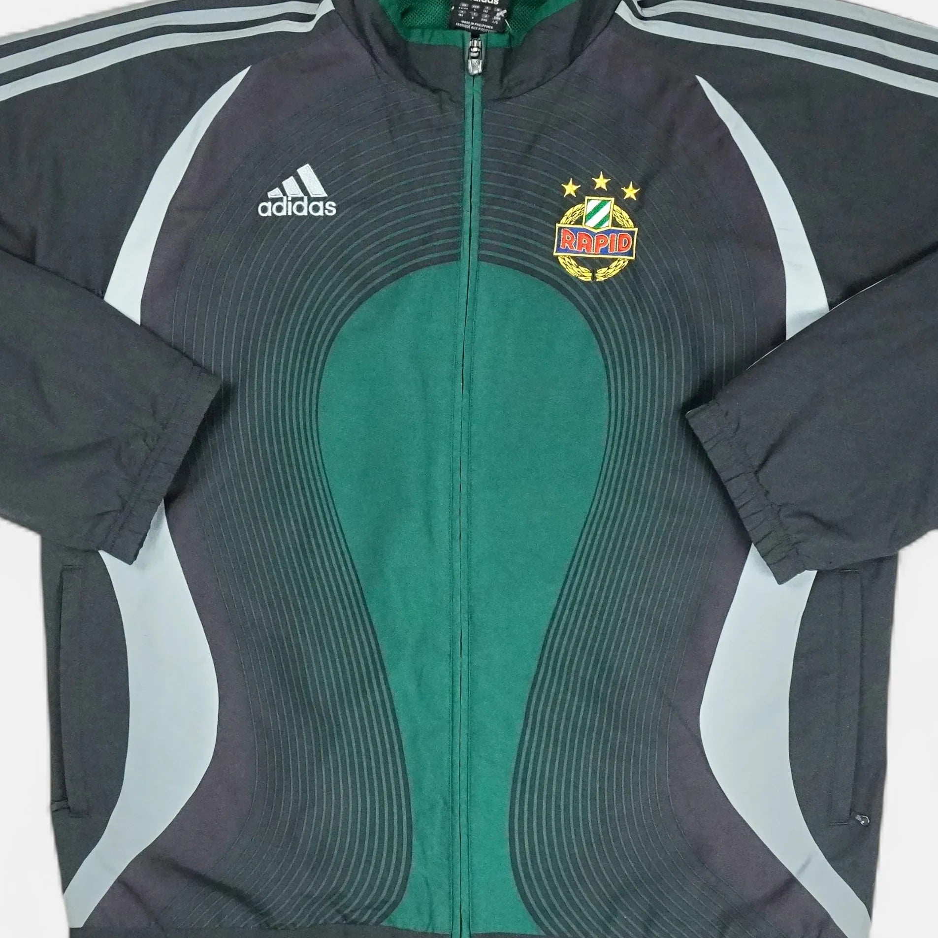 Vintage Adidas Green track jacket (L)