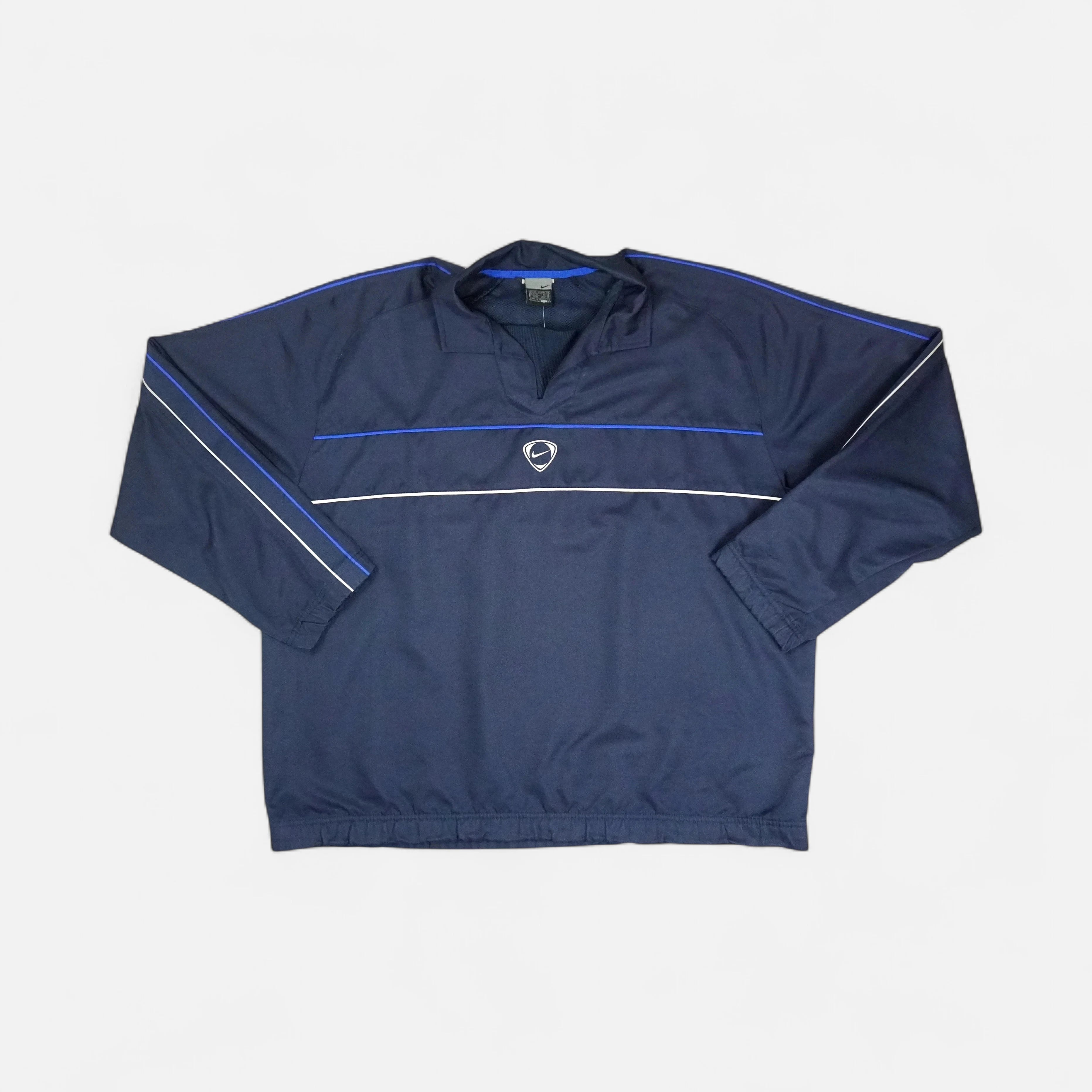 Vintage Navy pullover windbreaker jacket (XL)