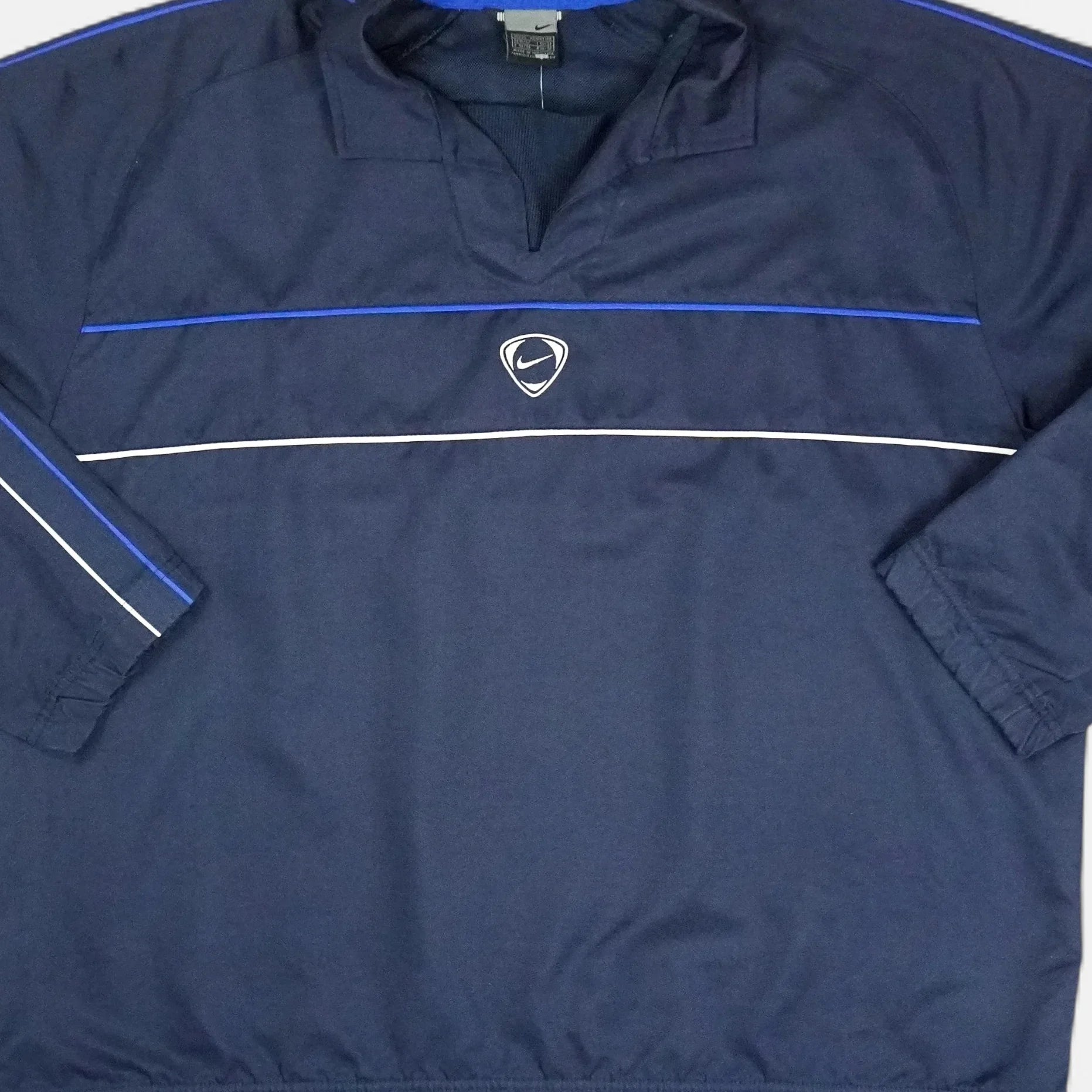 Vintage Navy pullover windbreaker jacket (XL)