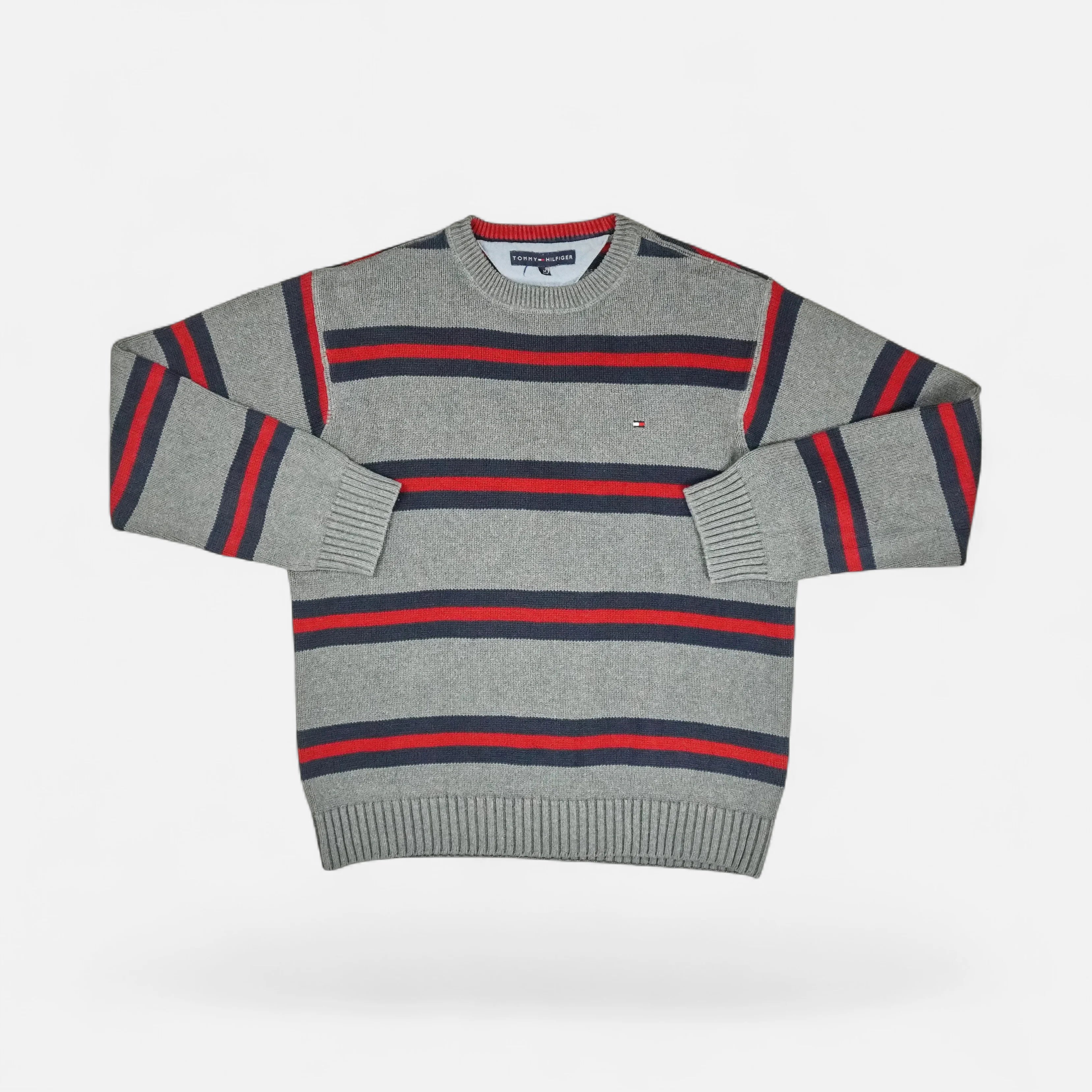 Vintage Tommy Hilfiger Grey Sweater (M)