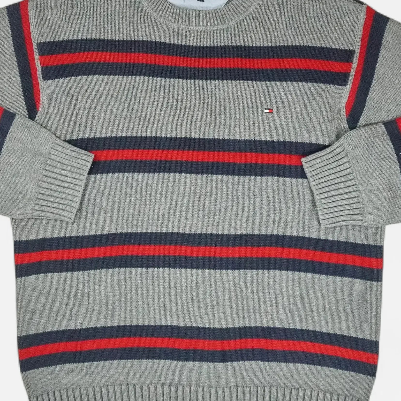 Vintage Tommy Hilfiger Grey Sweater (M)