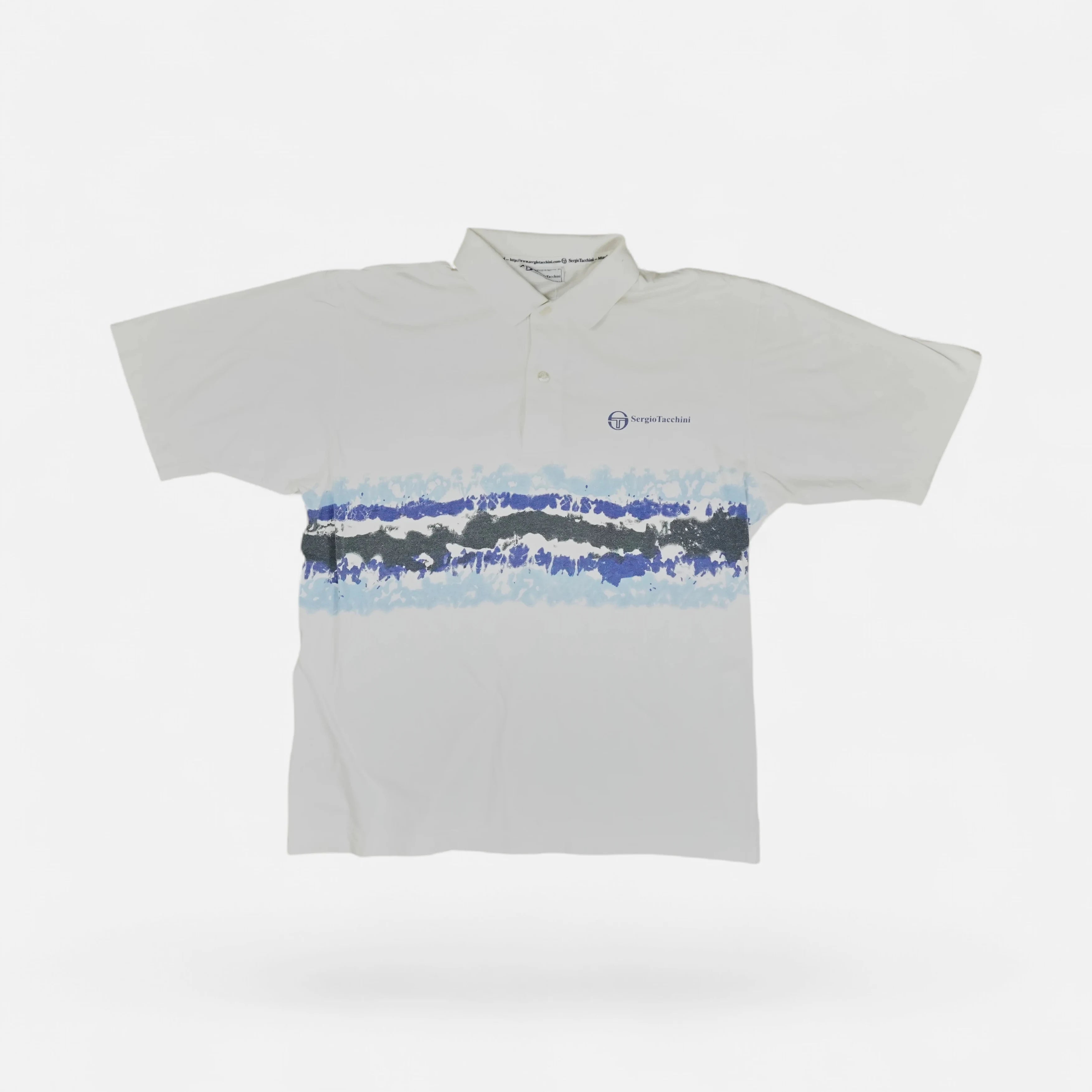 Vintage Sergio Tacchini White polo shirt (M)