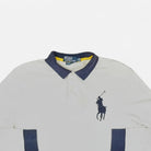 Vintage Polo Sport Ralph Lauren White long-sleeve rugby polo shirt (XL)