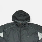 Vintage Nike Black hooded windbreaker jacket (XL)