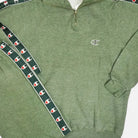 Vintage Champion Green tracksuit (quarter-zip sweatshirt and sweatpants set) (L)