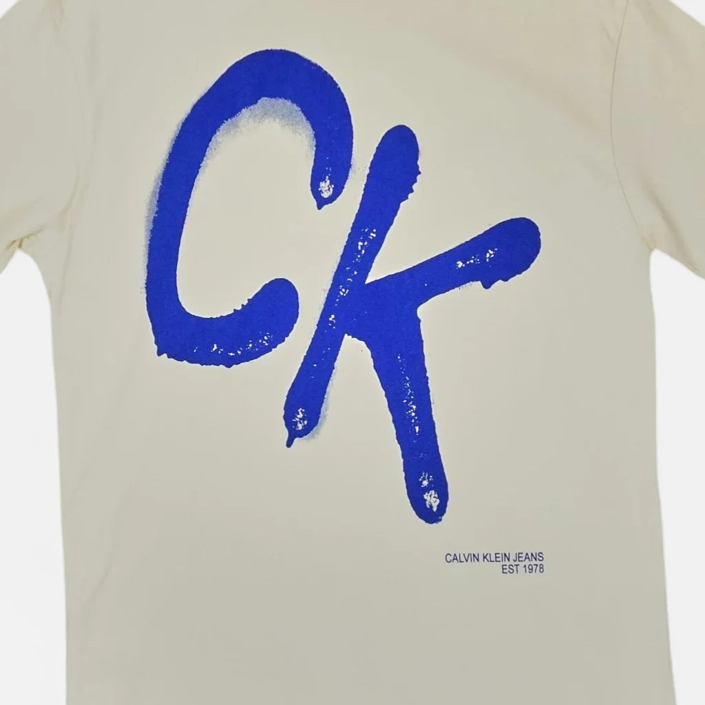Vintage Calvin Klein Jeans Beige T-shirt (M)