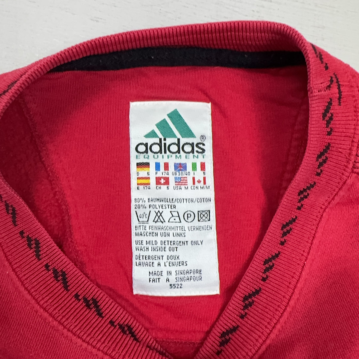 Vintage Adidas Red Sweatshirt (M)