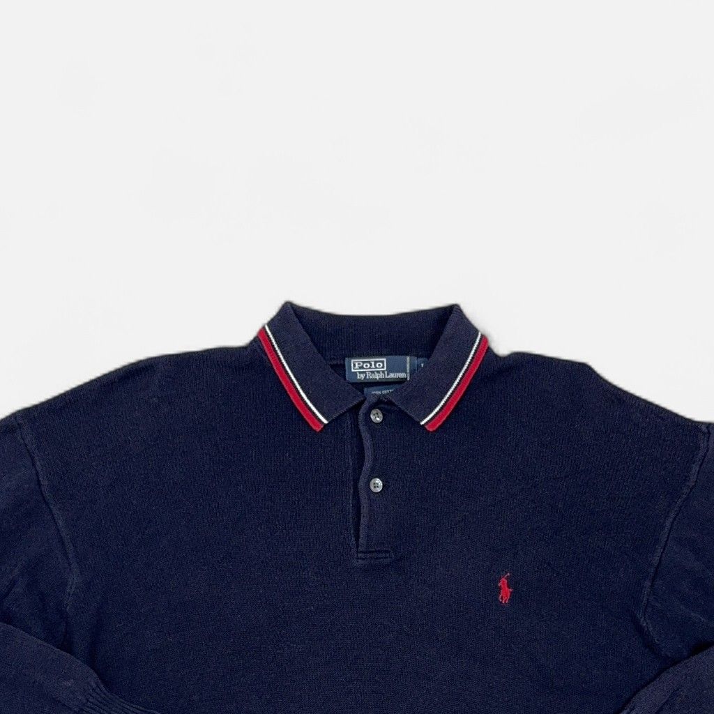 Vintage Polo Ralph Lauren Blue Knit Jumper (L)