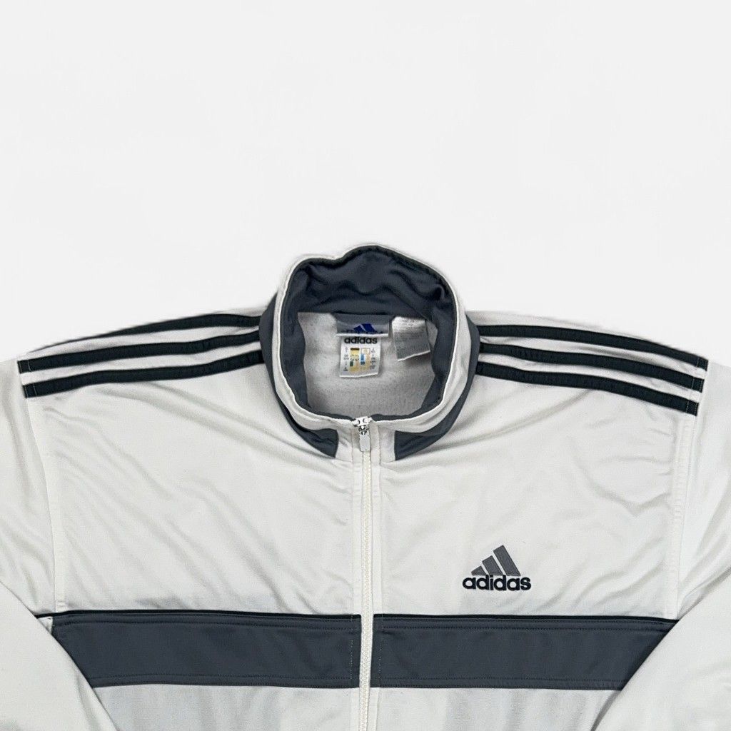 Vintage Adidas White Trackjacket (L )
