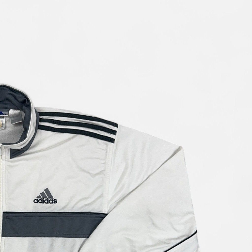 Vintage Adidas White Trackjacket (L )