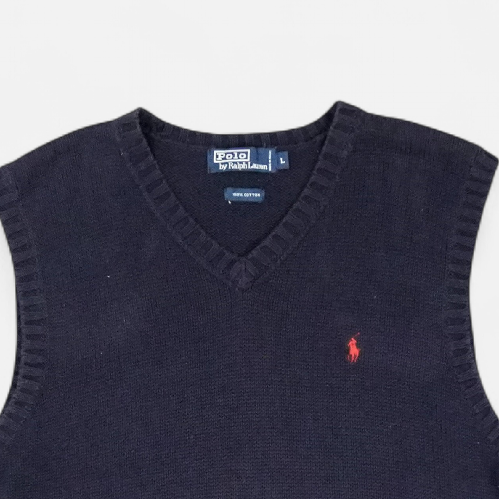 Vintage Polo Ralph Lauren Blue Knit Jumper (L)