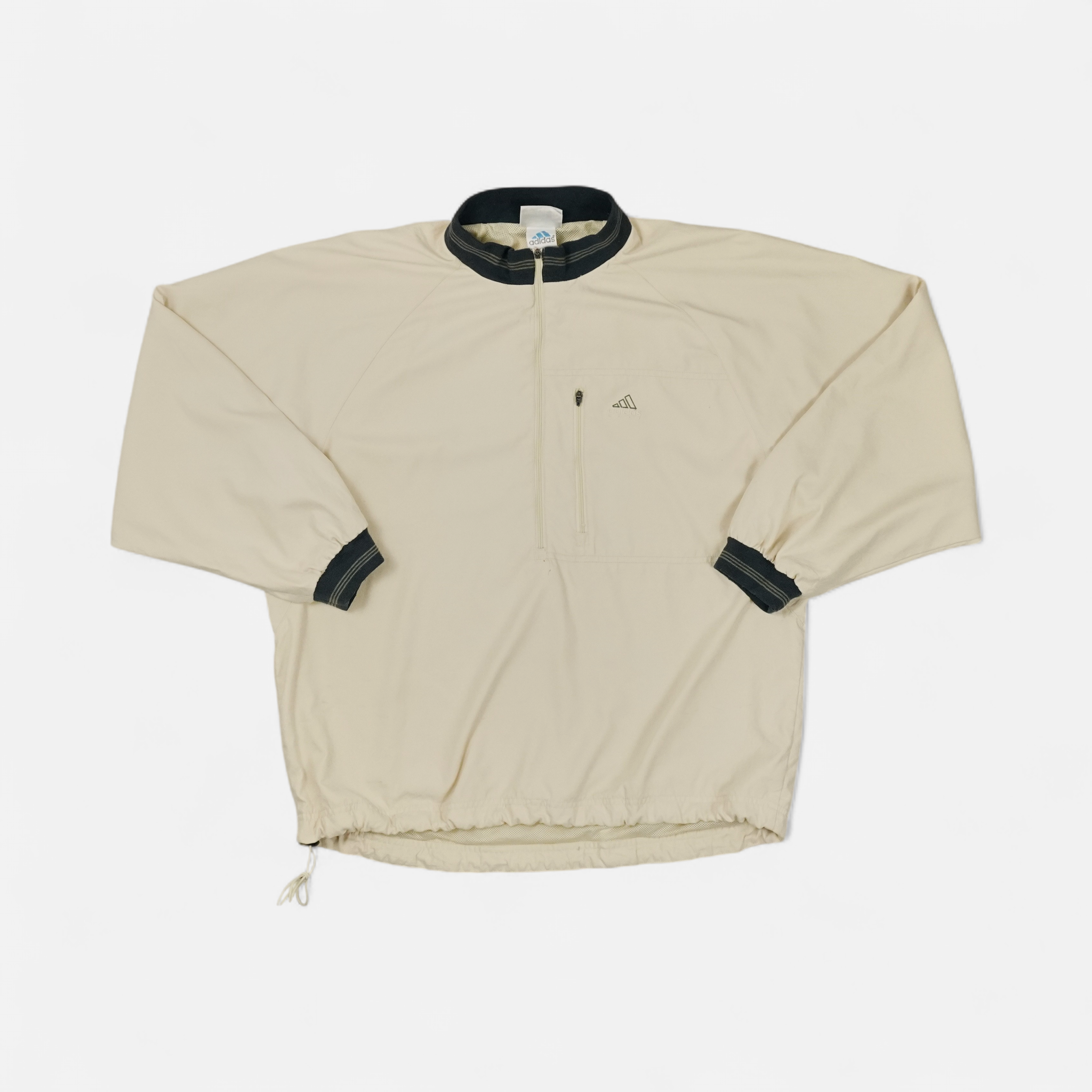 Vintage Adidas White 1/4 Zip (L)