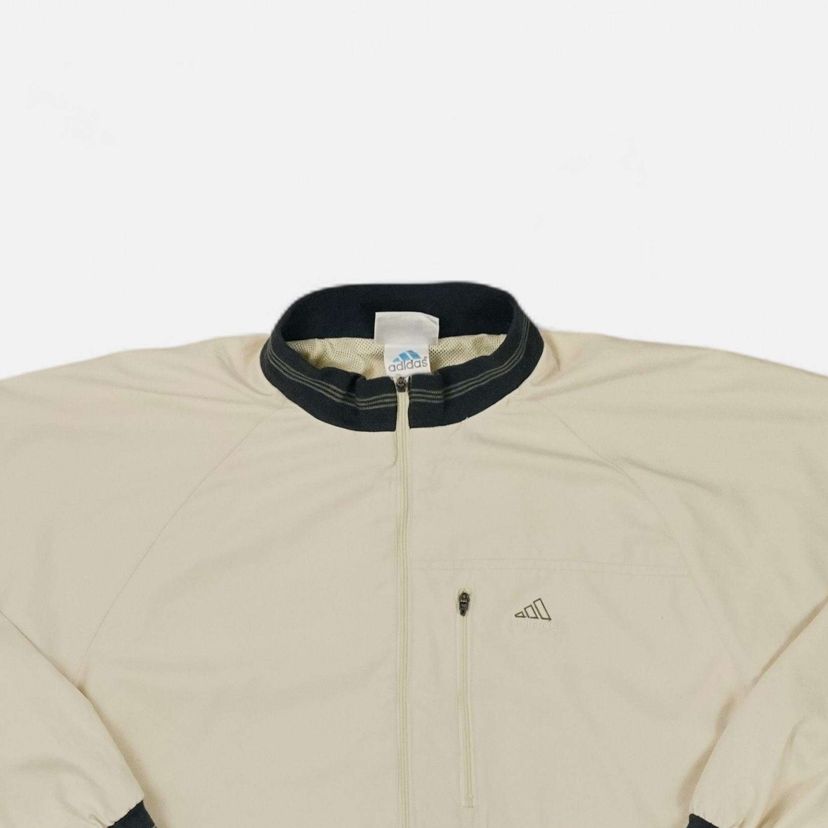 Vintage Adidas White 1/4 Zip (L)